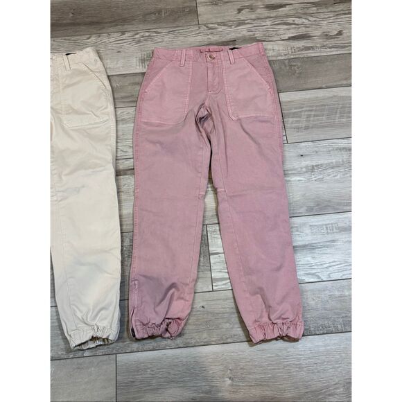 Banana Republic pink and cream utility pants size 0 - Picture 8 of 15